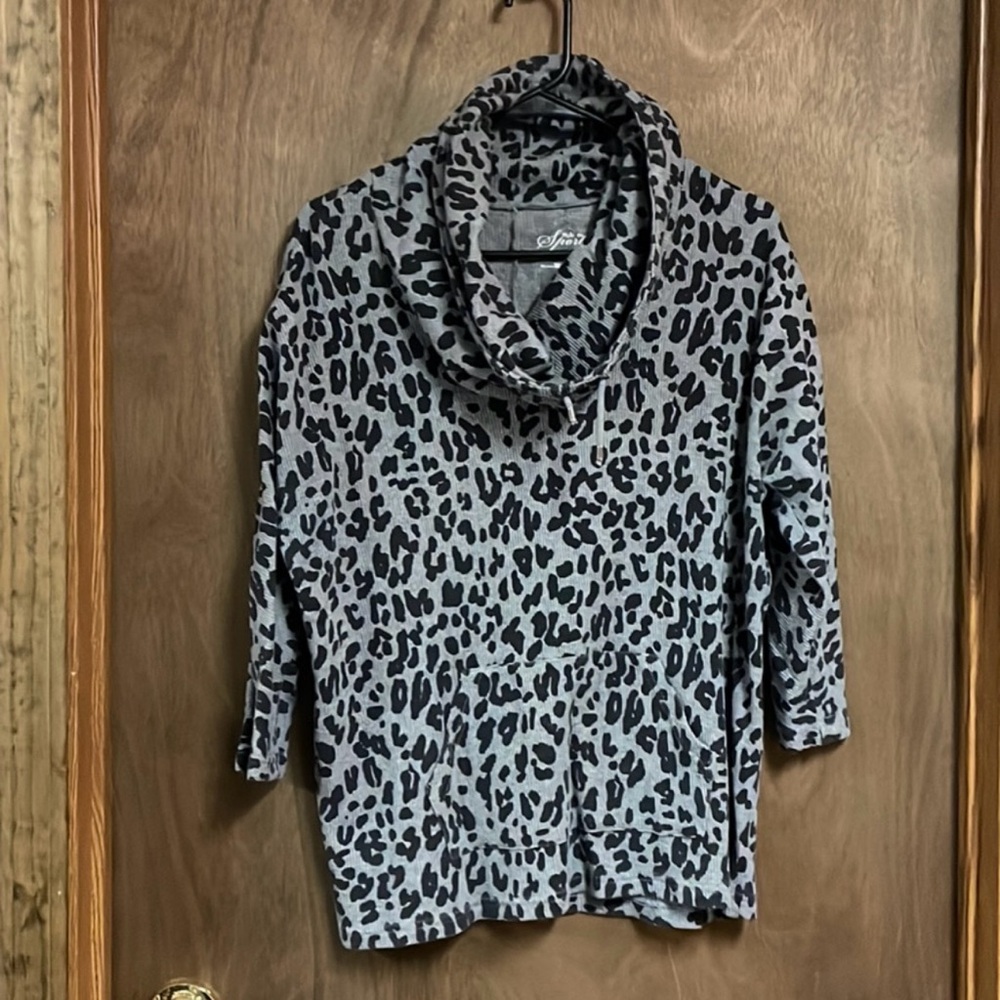 Style and Co Sport 3/4 Sleeve Sweatshirt Large